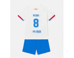 Maillot de foot Barcelona Pedri Gonzalez #8 Extérieur enfant 2023-24 Manches Courte (+ pantalon court)